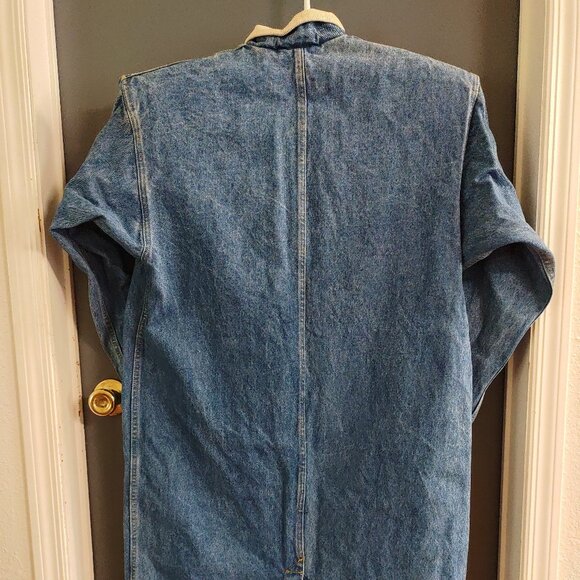 Vintage Daniel Women's Large Denim Jean Jacket Long Full Button Up Pockets 90's - Picture 8 of 12